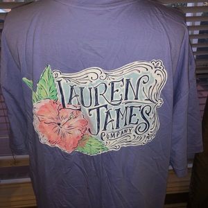 Purple Lauren James short sleeve tee.